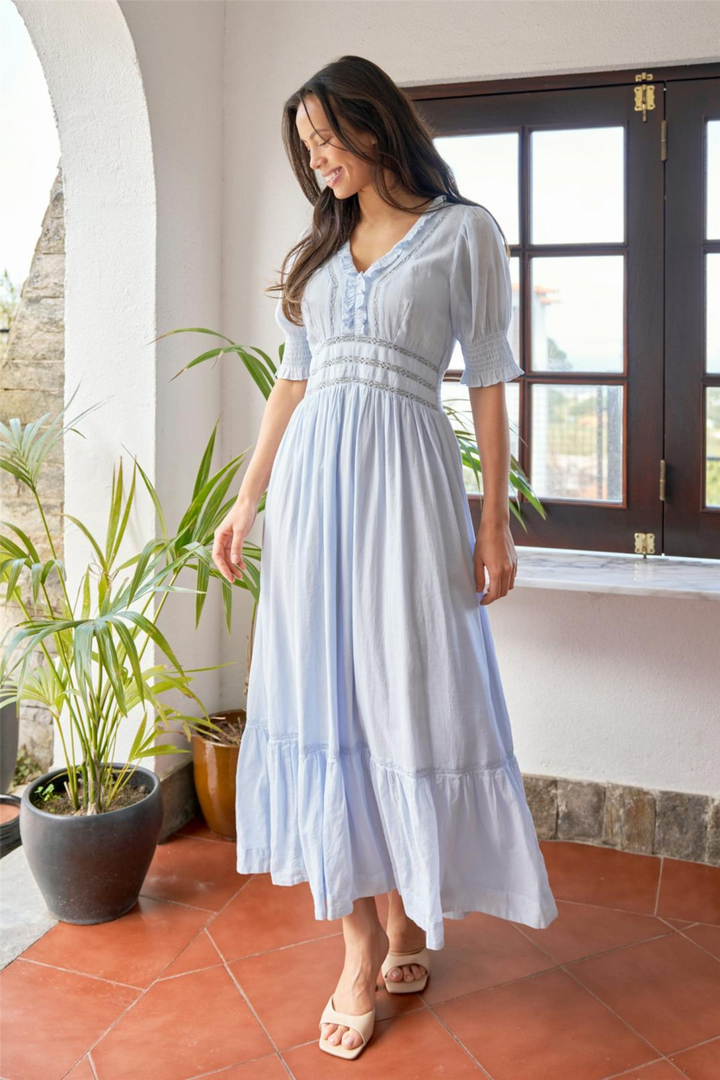 Alvina S Voile Dress Light Blue