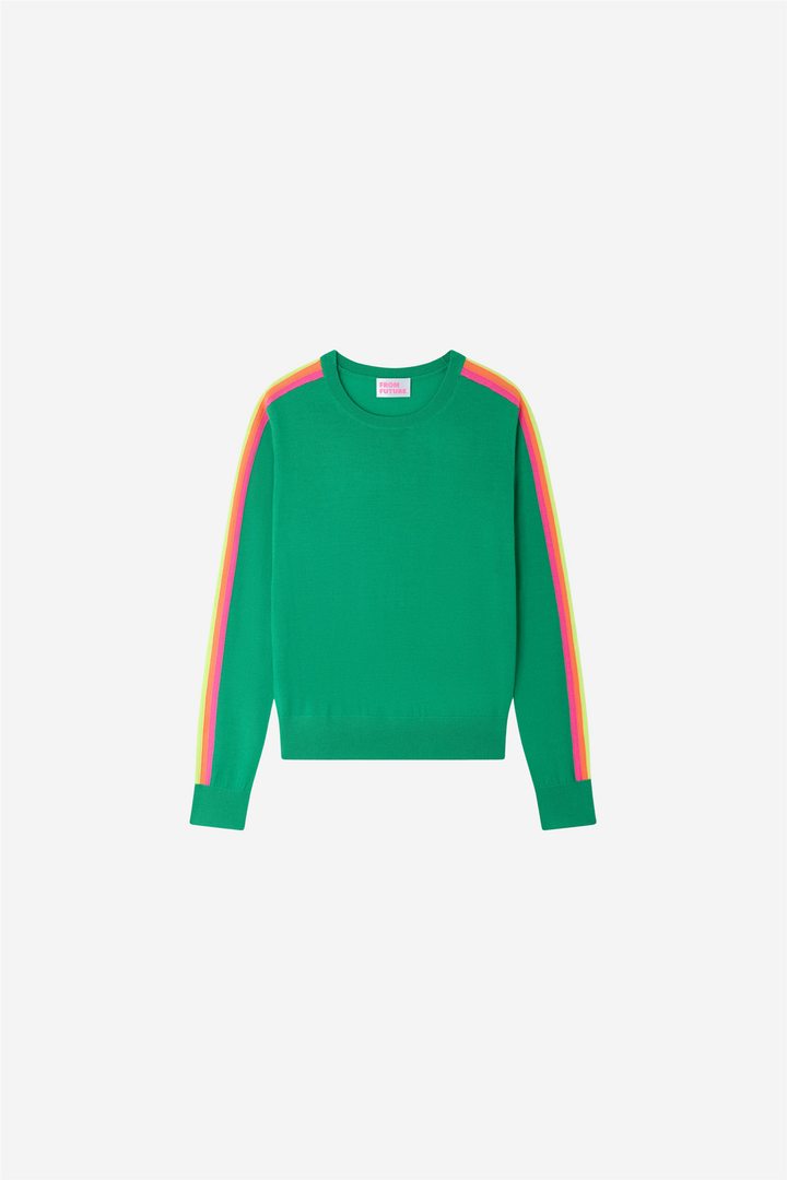Striped Sweater Multicolor Infinity Green