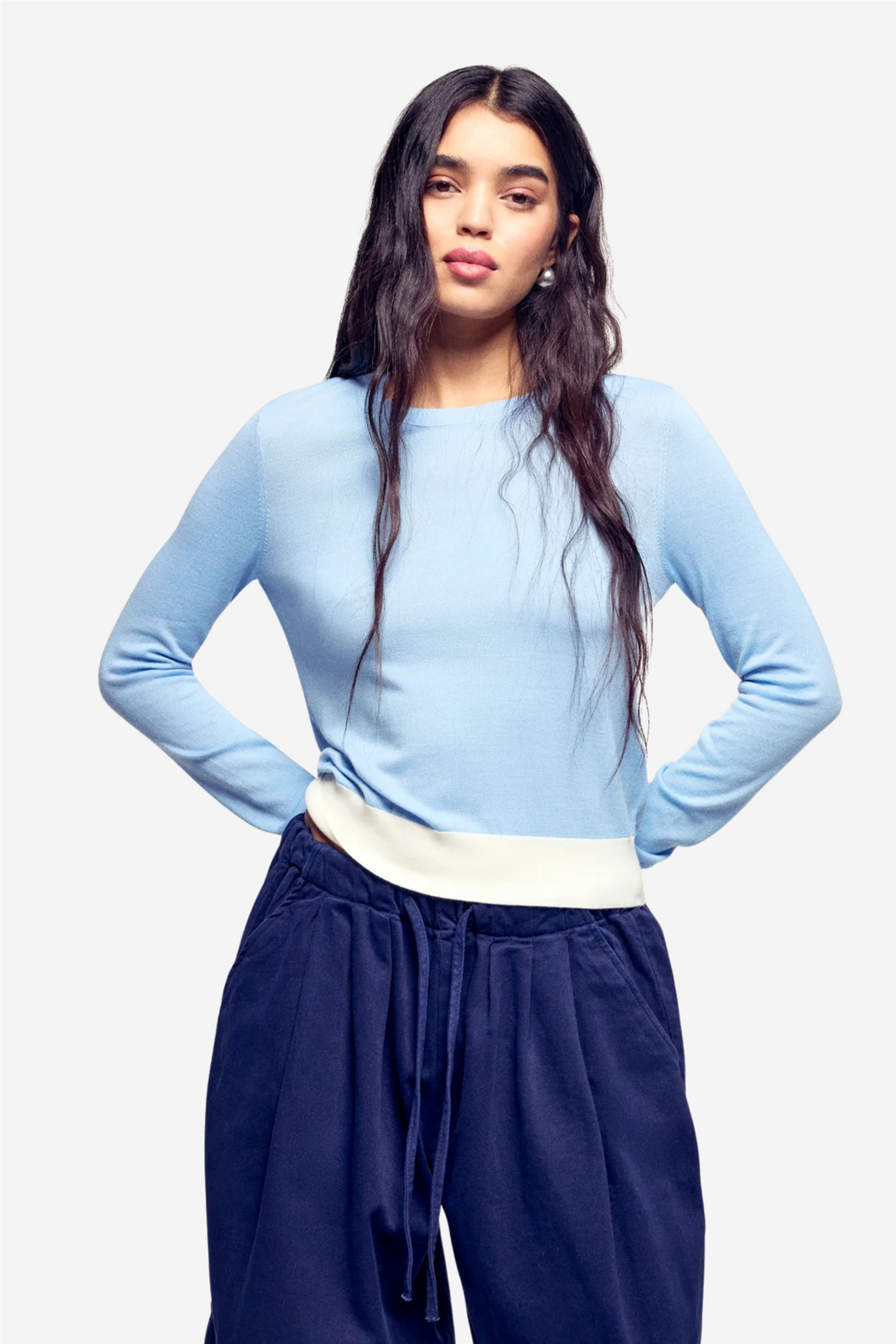 Crewneck Sweater Baby Blue