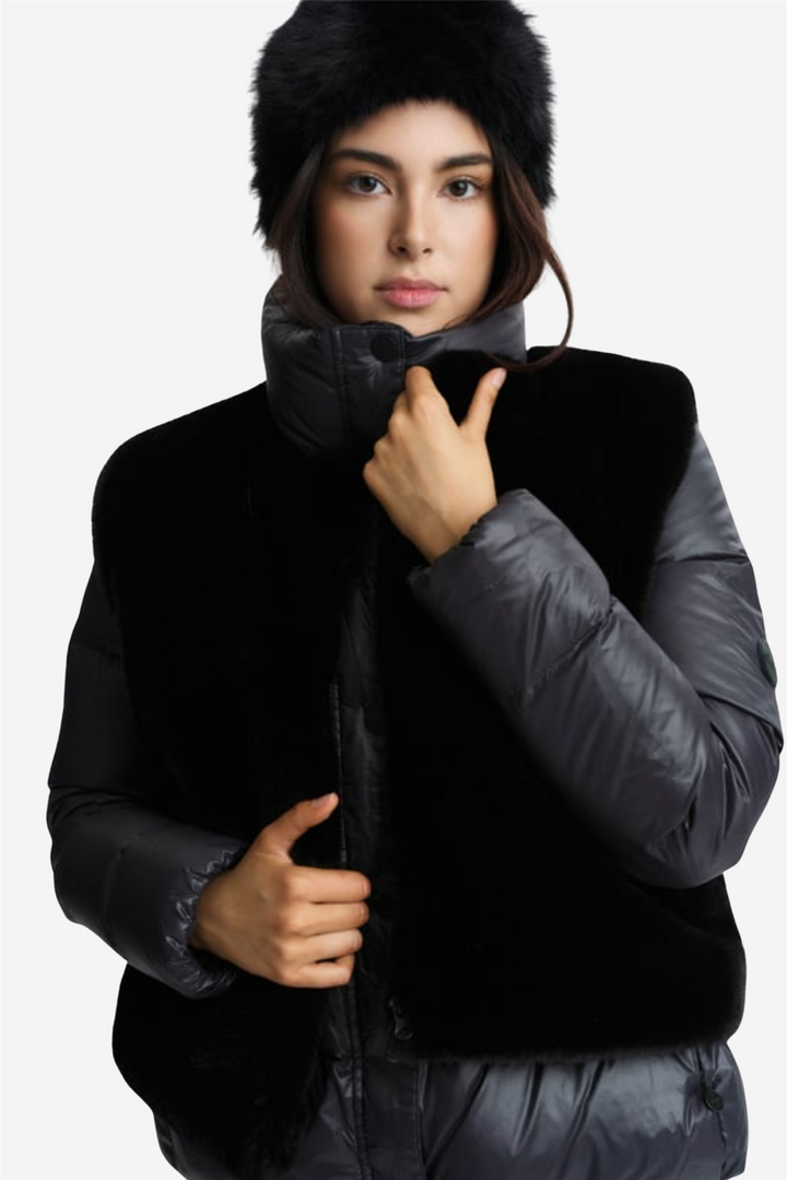 Mia Fake Fur Headband Black