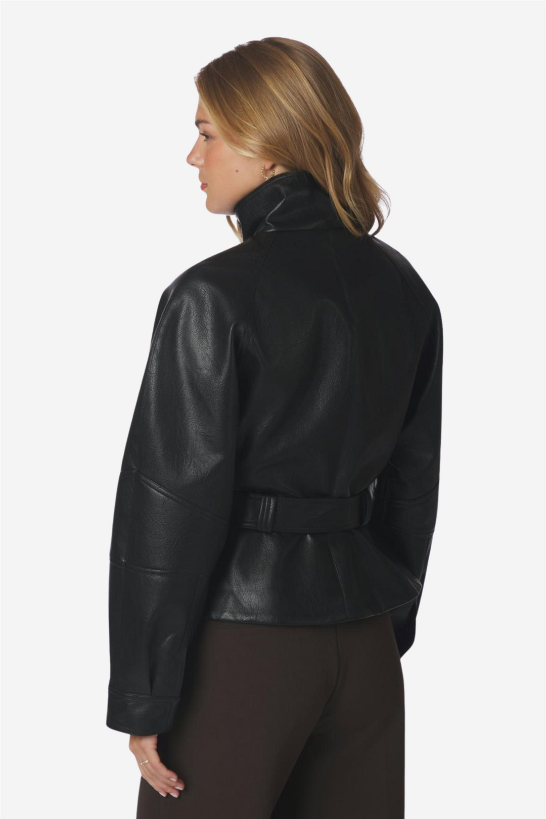 Jaclyn Faux Leather Jacket Black