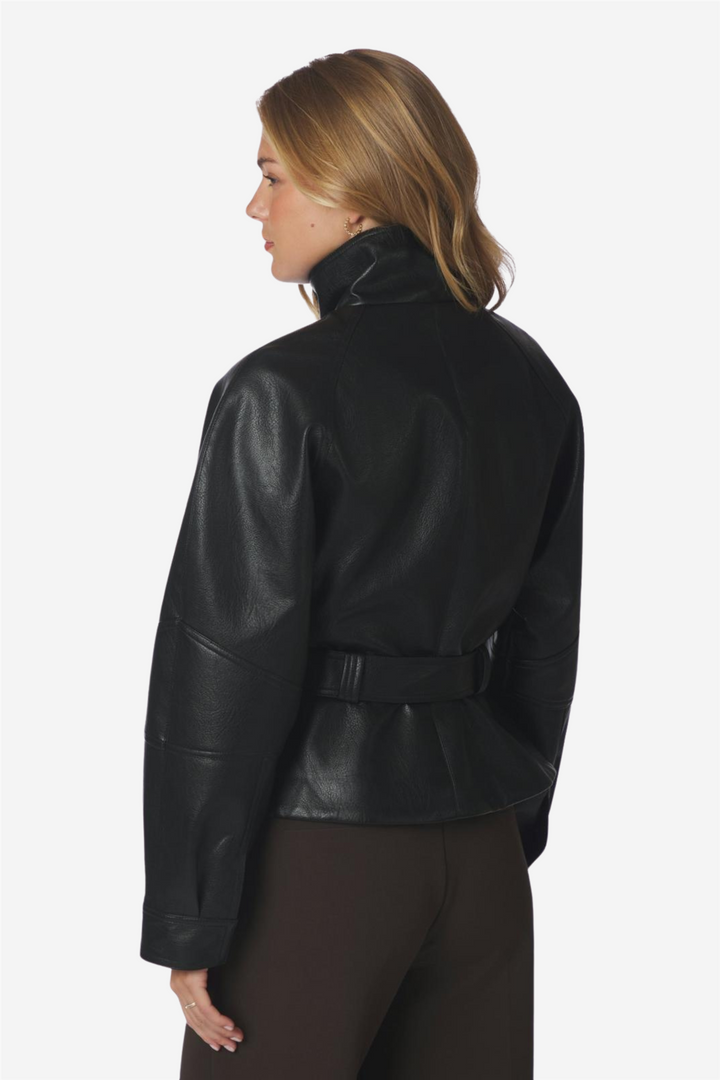 Jaclyn Faux Leather Jacket Black