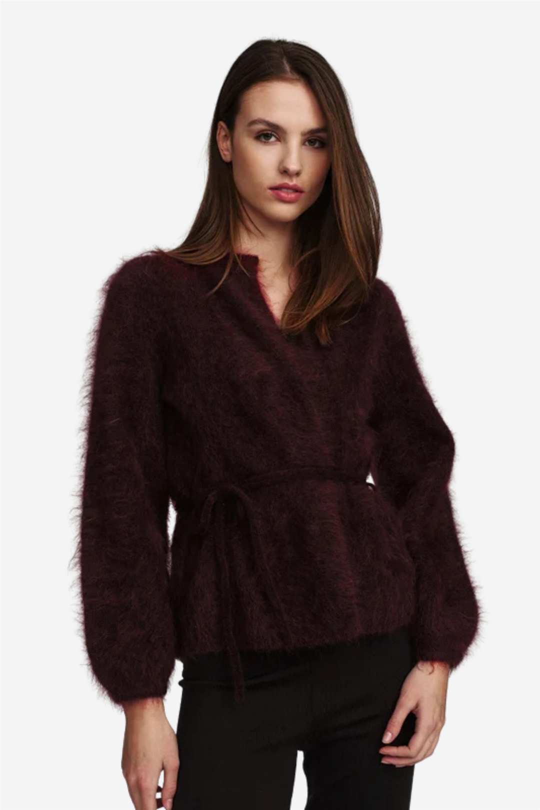 Fredrikke Chunky Cardigan Oxblood