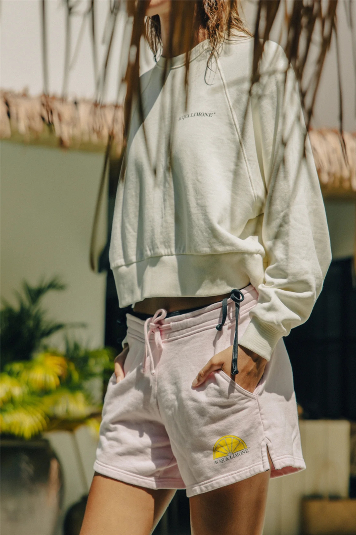 Donna Sweat Shorts Pale Pink