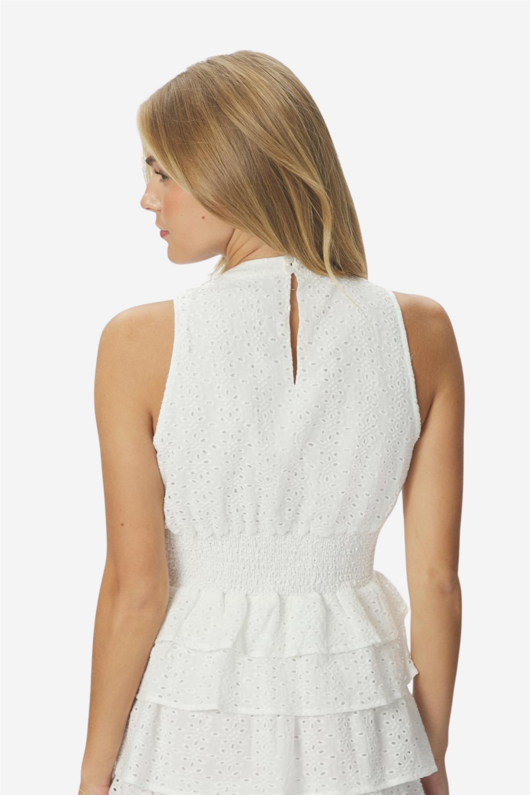 Ansol Emb Top Off White