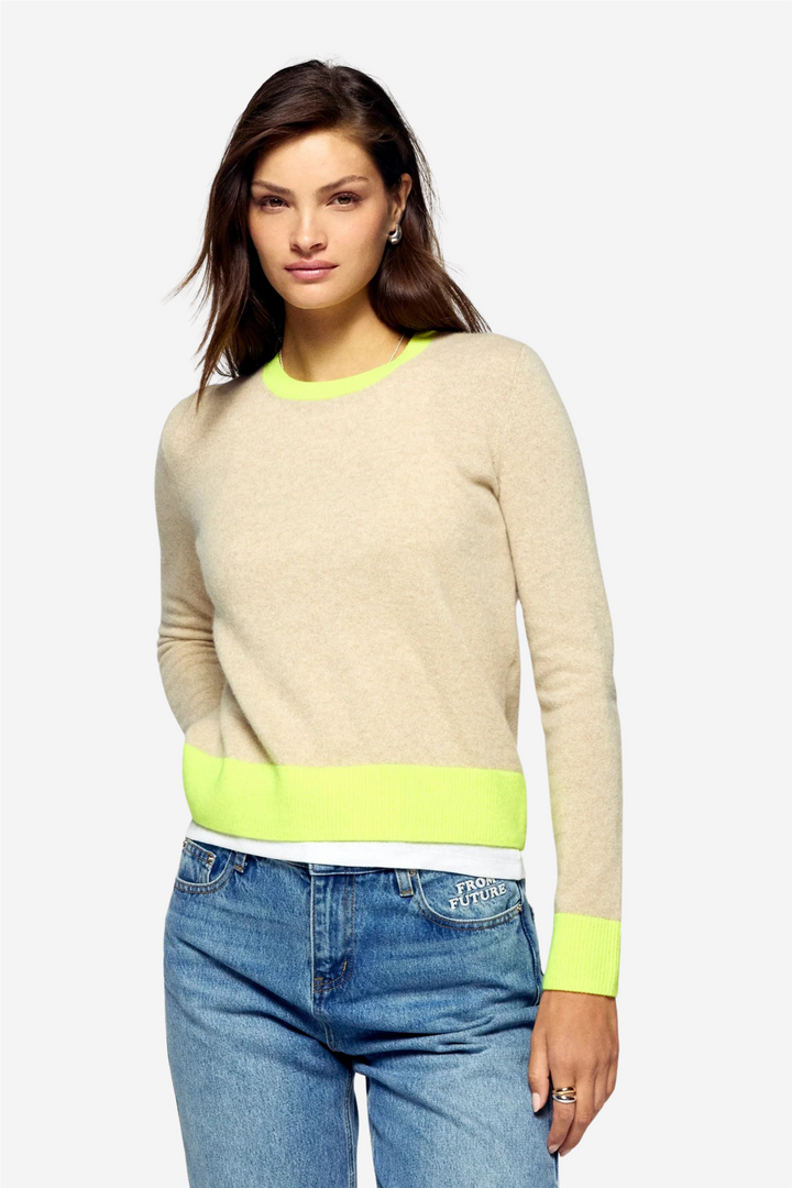 Crewneck Sweater Beige Chine
