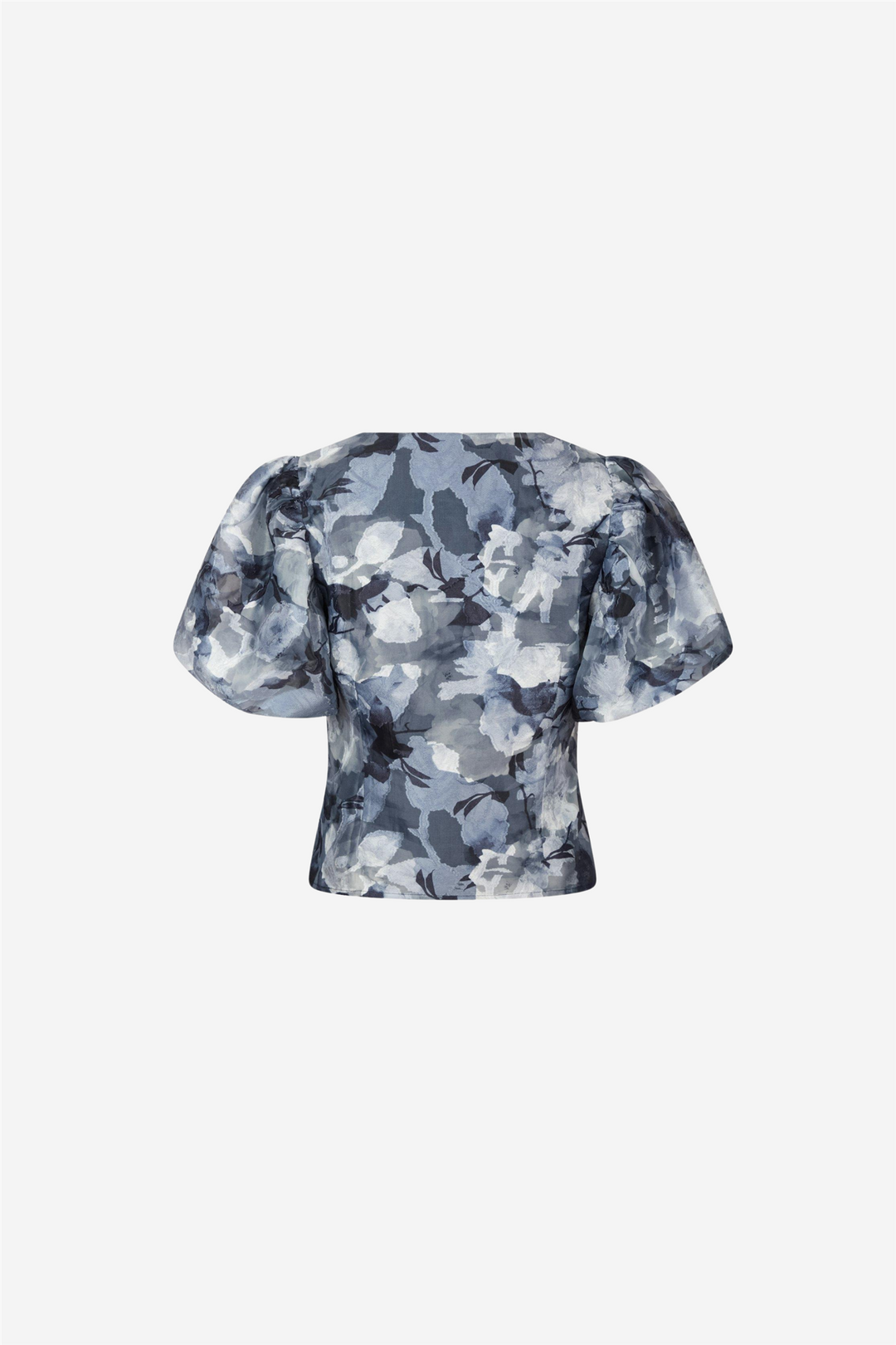 Camia Brocade Floral Bloouse Floral Gray
