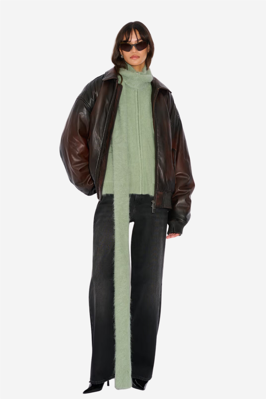 Tine Fluffy Cardigan Green