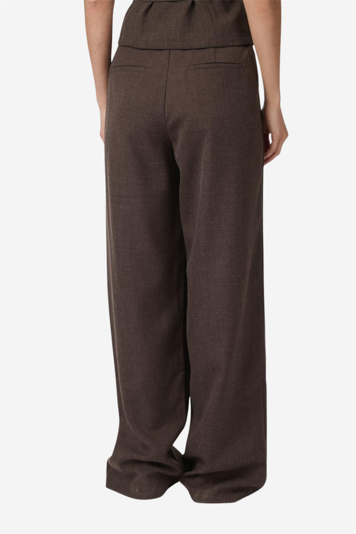 Emmett Melange Pants Brown Melange