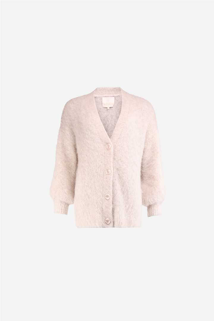 Hairy Knit V-Neck Jacket Soft