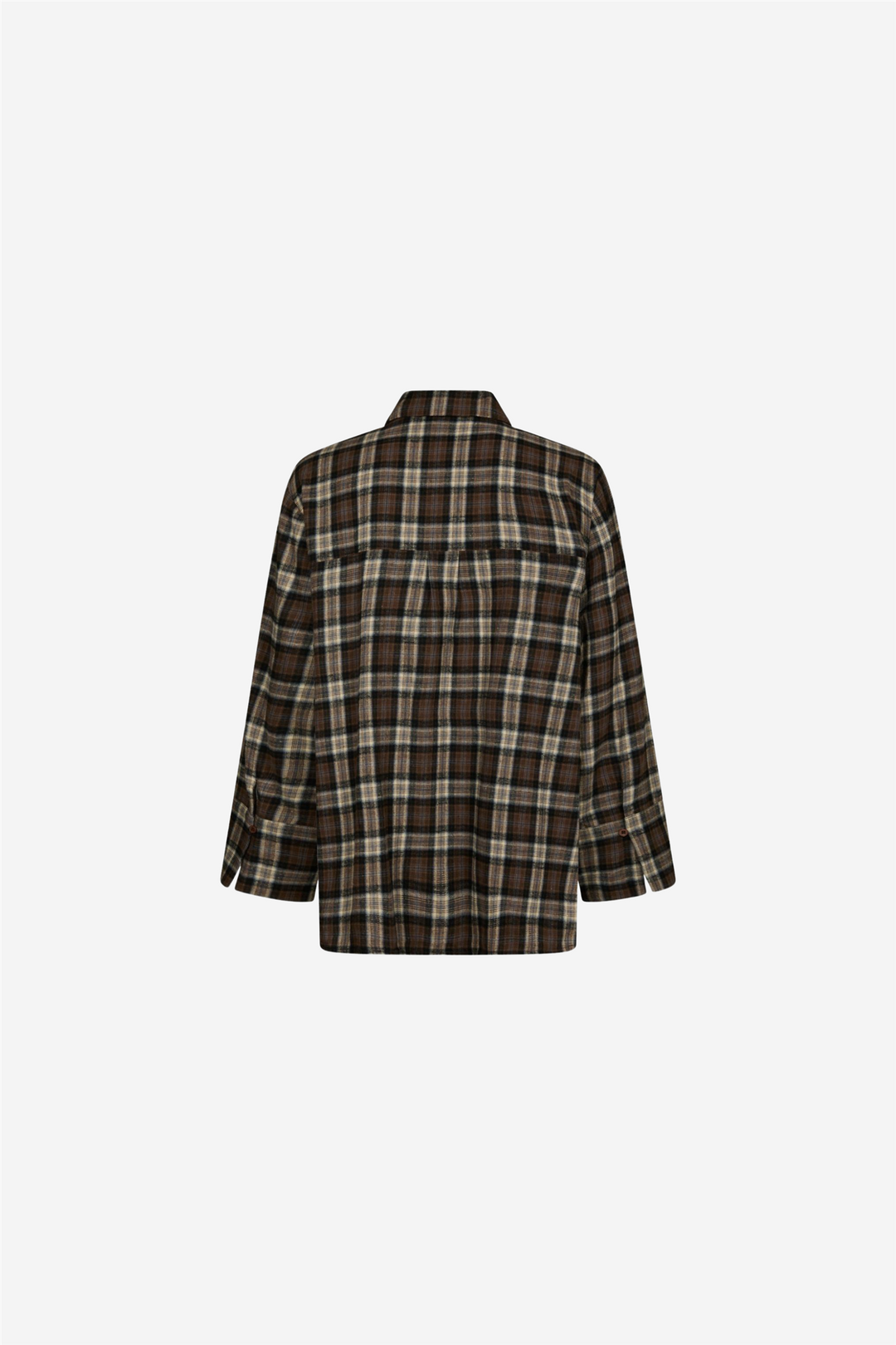 Dita Flannel Check Shirt Dark Taupe
