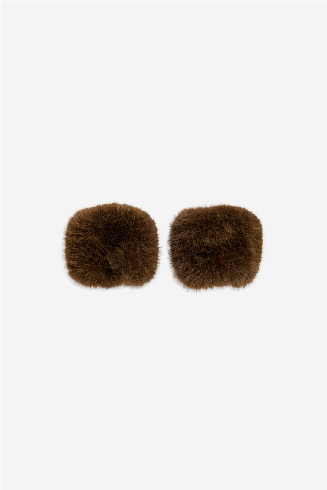 Miu Fake Fur Cuffs Brown