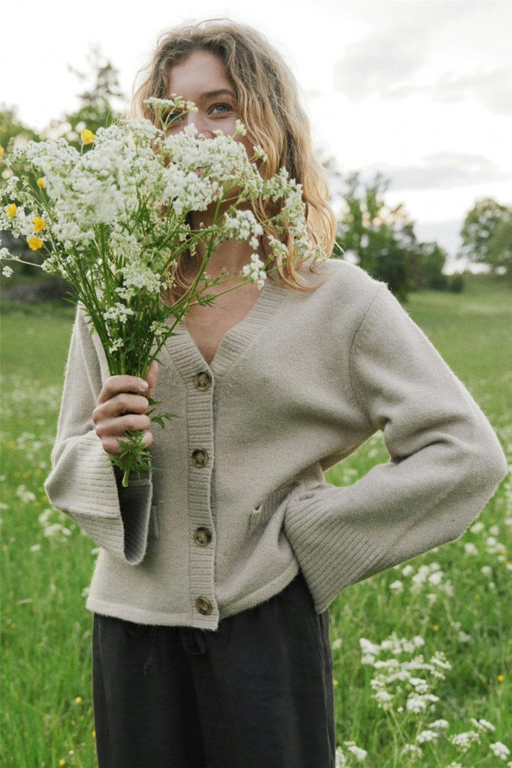 Pixie Knit Cardigan Warm Grey