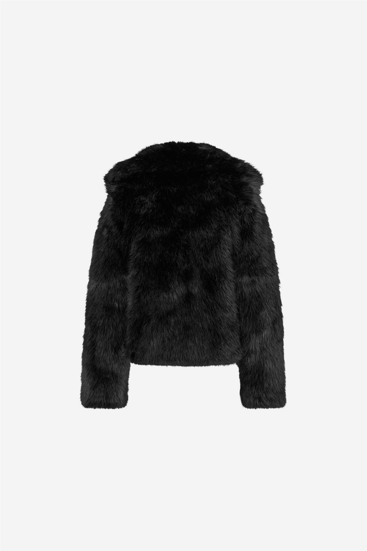 Sofia Fake Fur Jacket Black