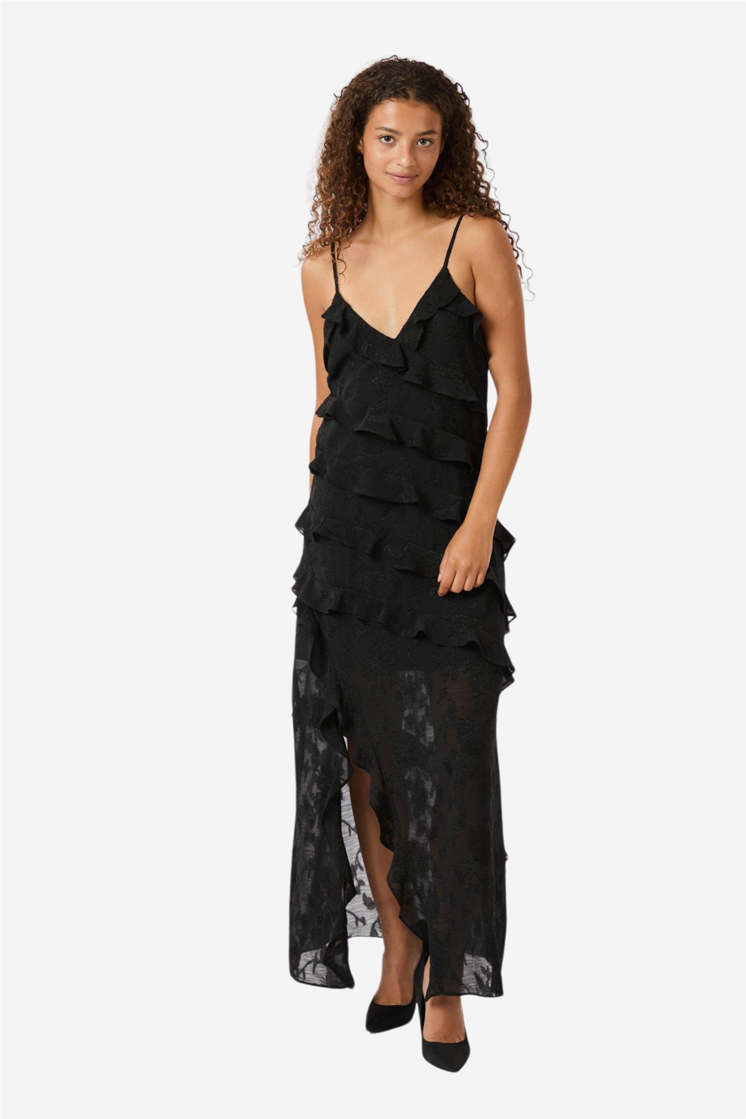 Palazzo Burnout Dress Black