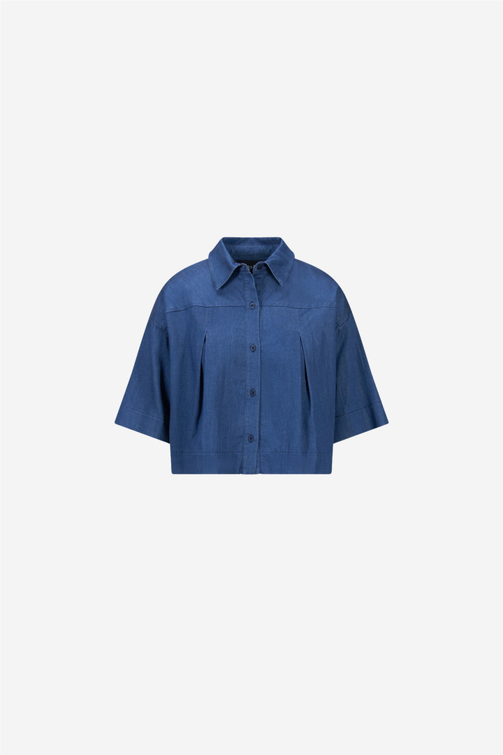 Massy Tencel Shirt Dark Blue