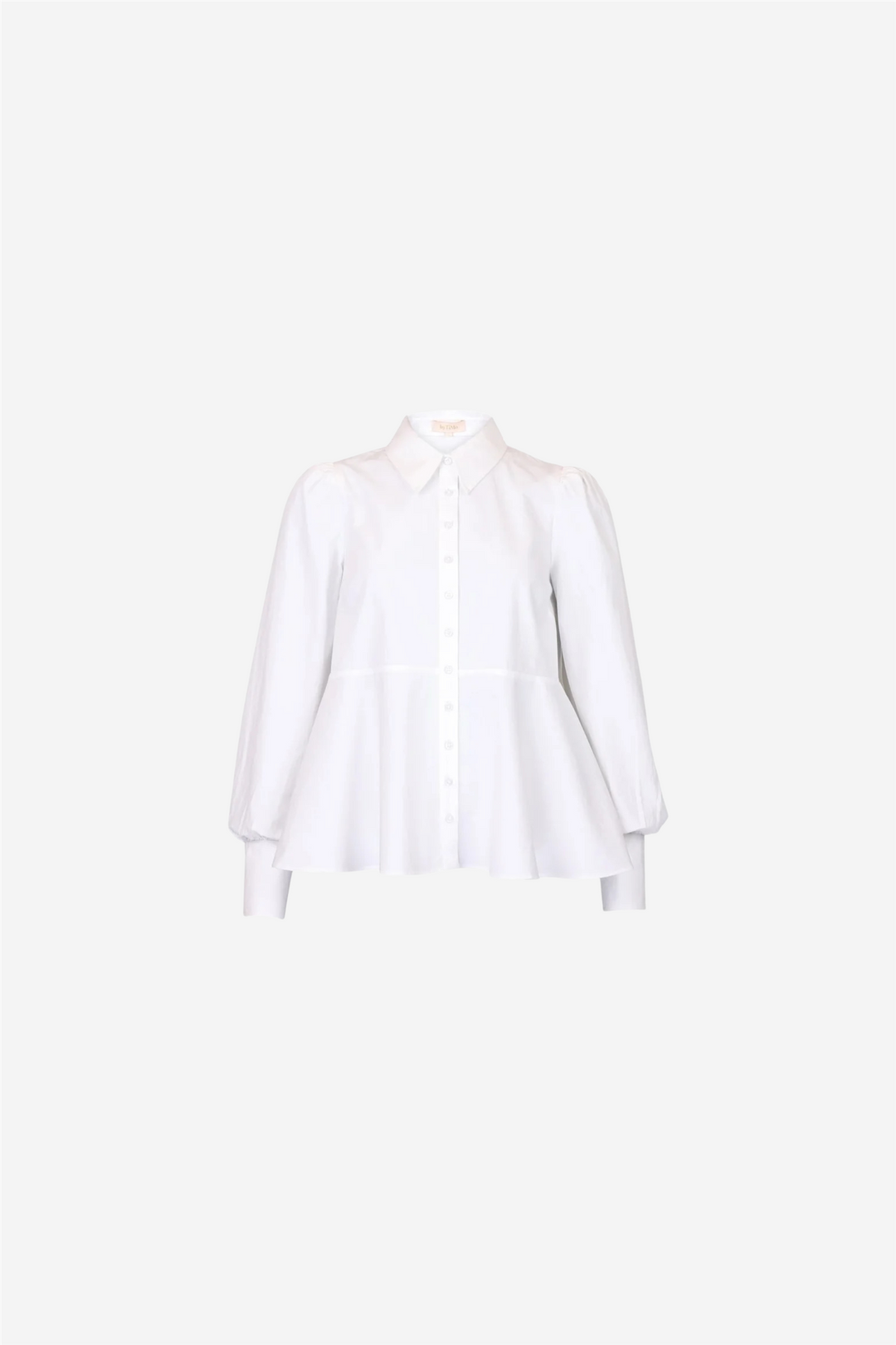 Poplin Peplum Blouse White