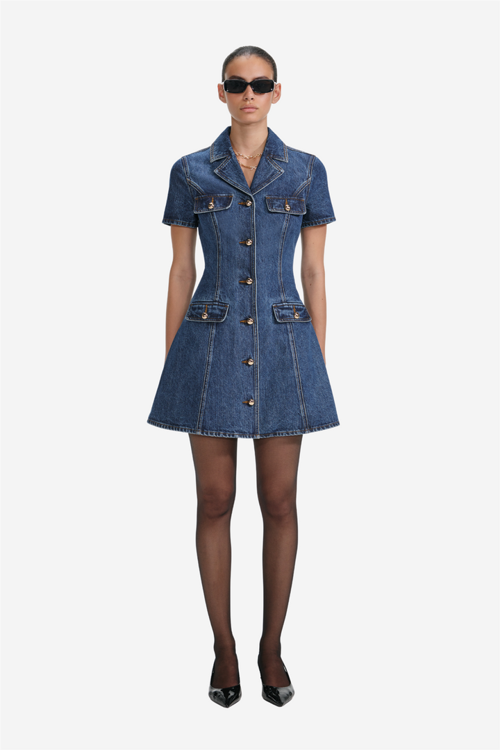 Denim Mini Dress Blue