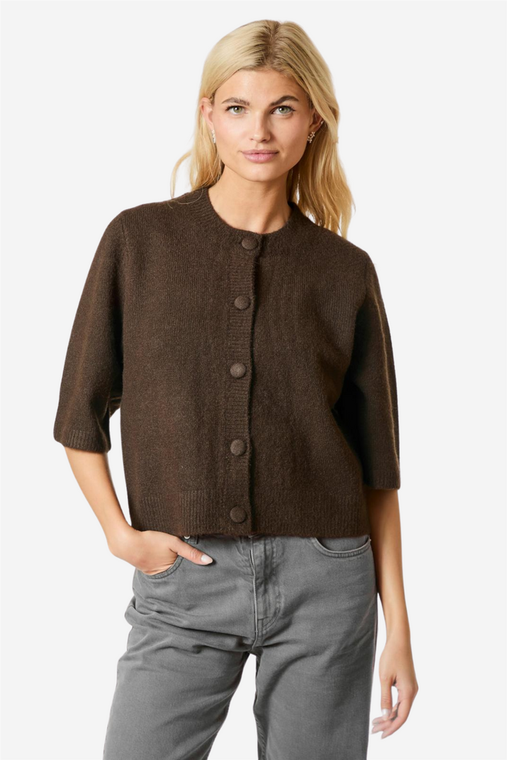 Elmira Knit Cardigan Chocolate Brown