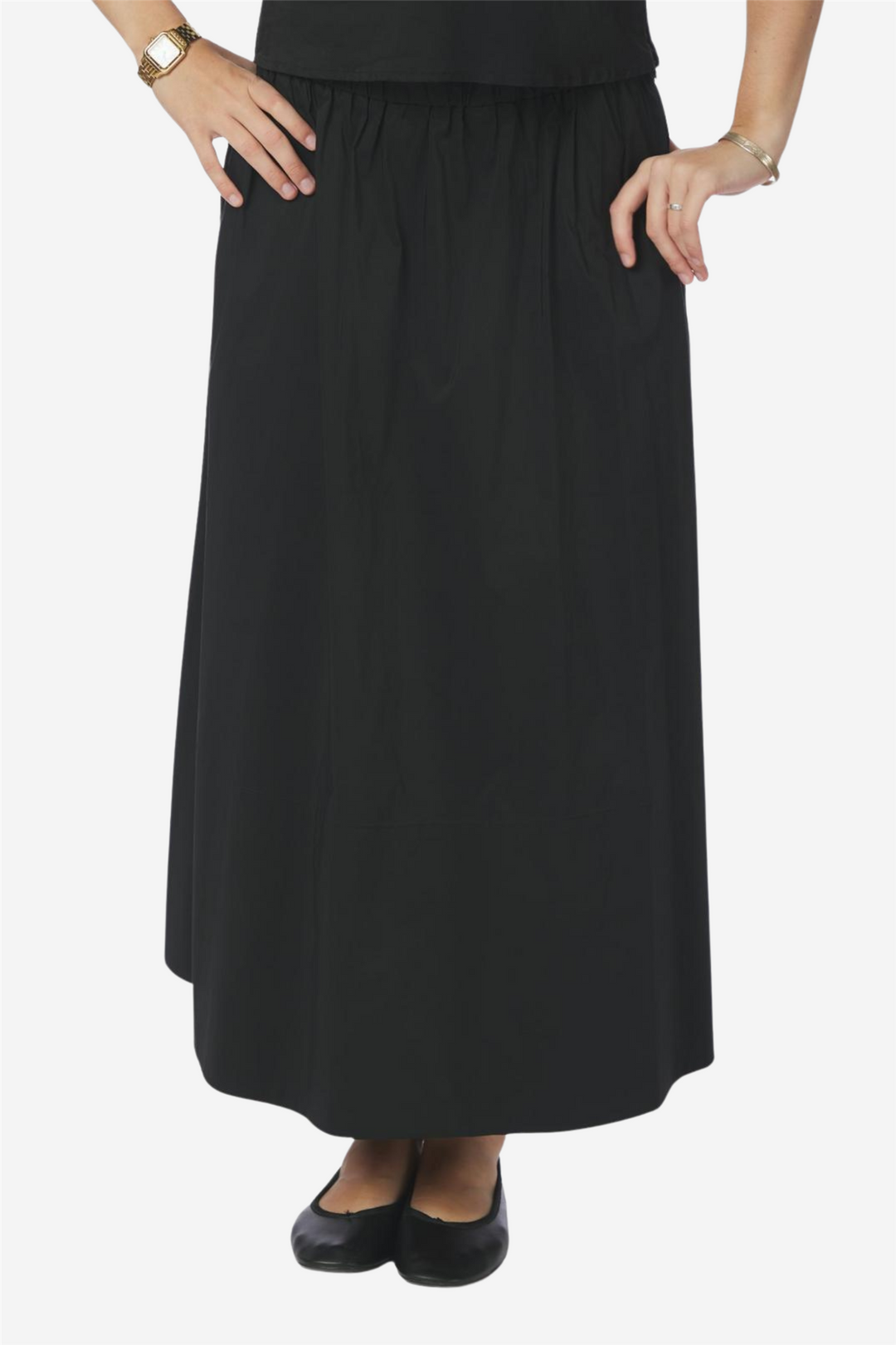 Yara Poplin Skirt Black