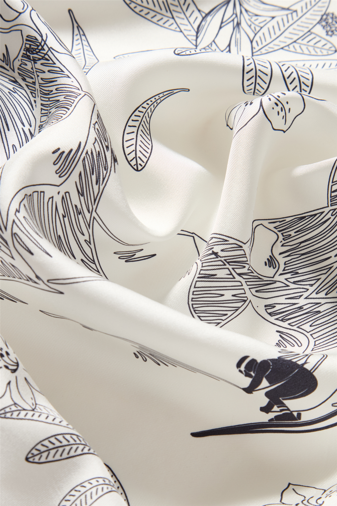 Alps Silk Scarf Off White