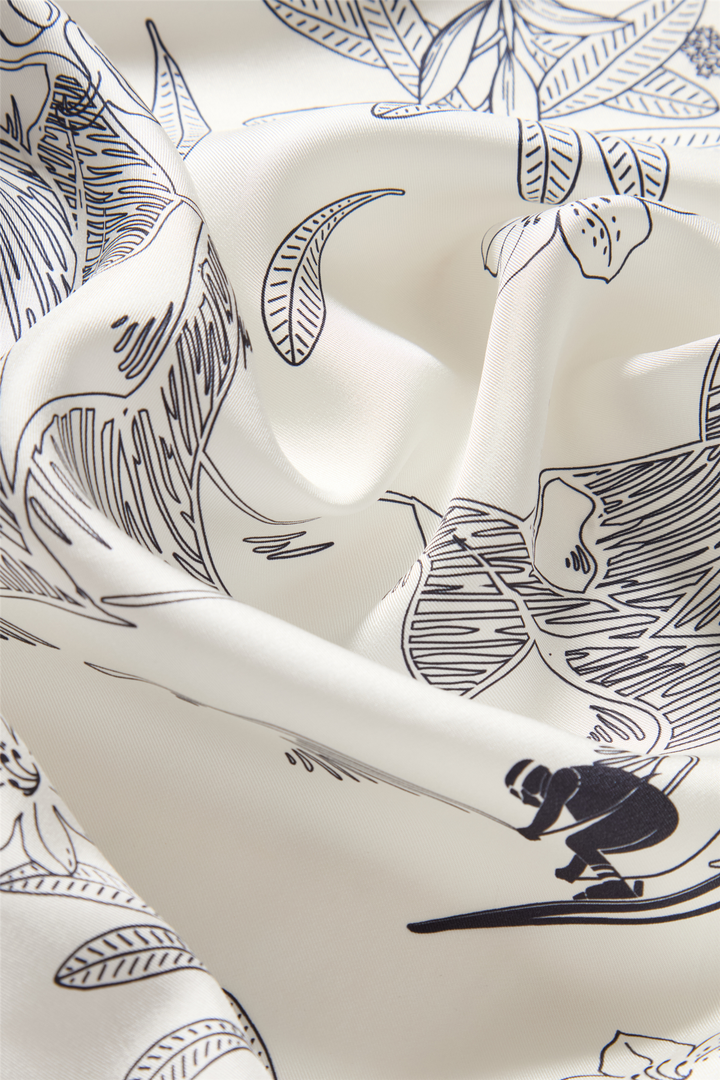 Alps Silk Scarf Off White