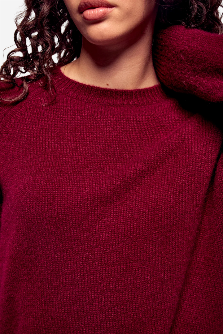 Crewneck Sweater Winter Burgundy