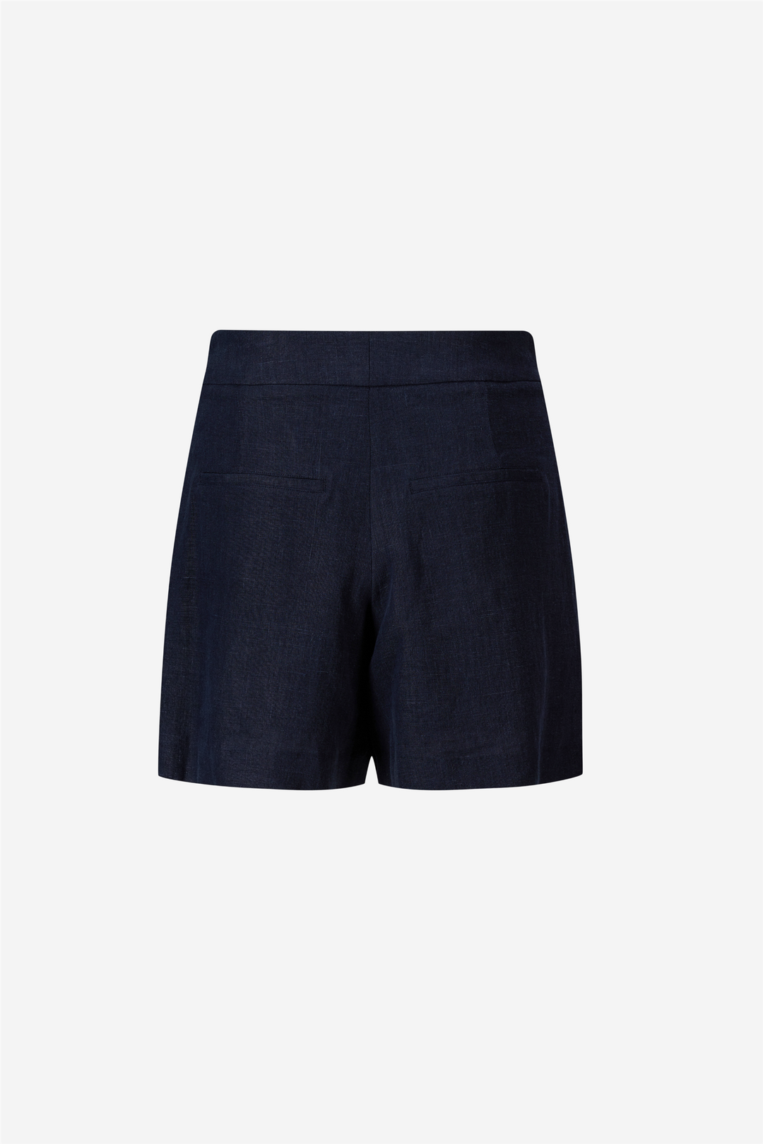 Freya Solid Linen Shorts Navy