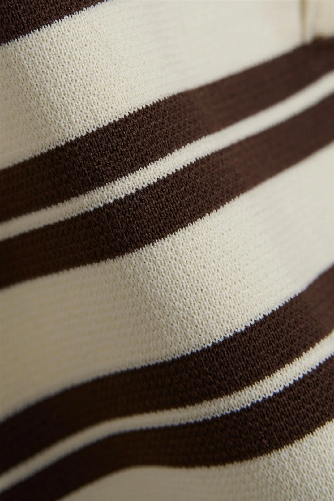 Grit Pique Sweater Cocoa Stripe