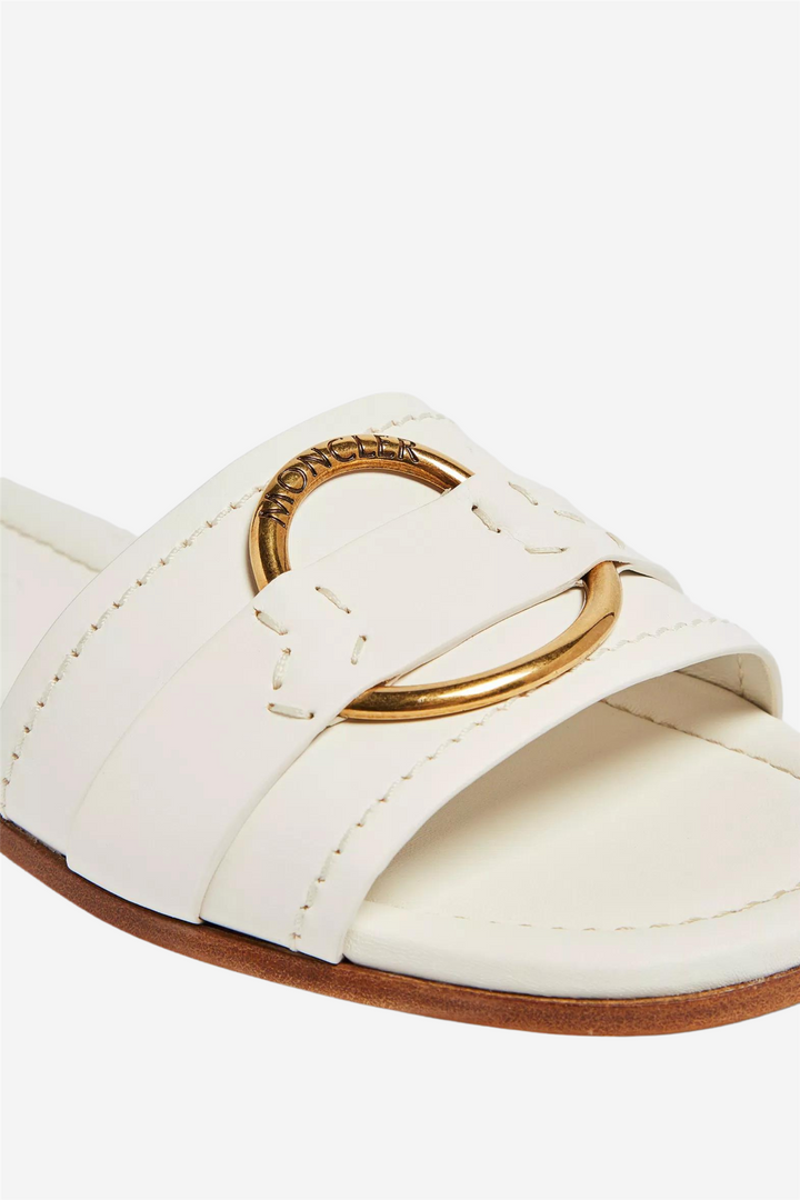 Bell Leather Sliders White