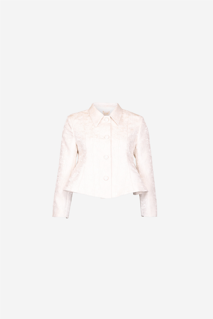 Brocade Blazer Vintage White