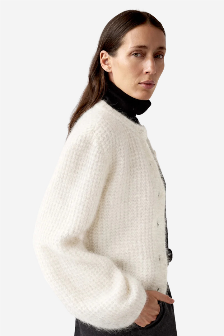 Sofia Mohair Cardigan Eggshell