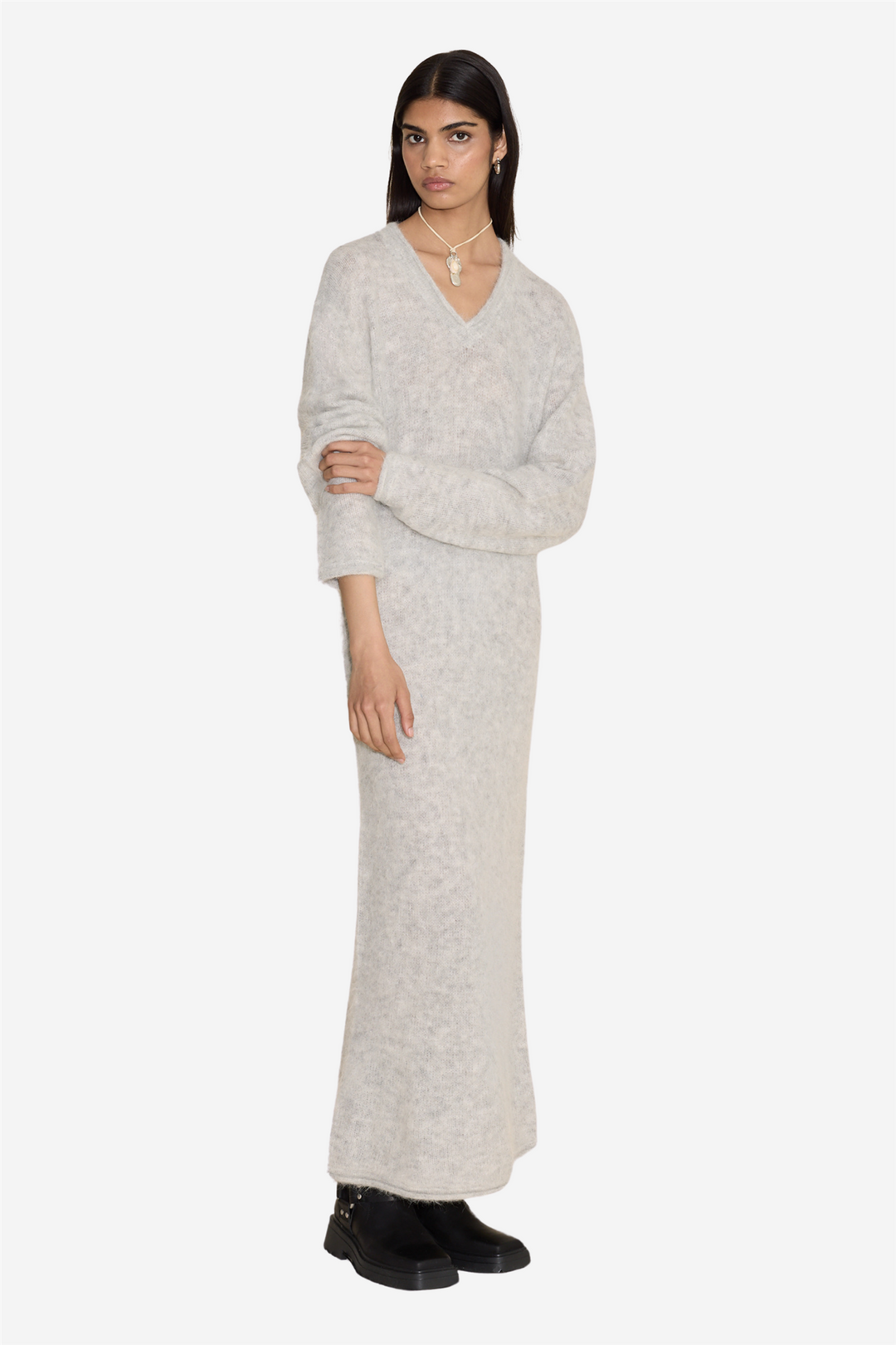 Tine Light LS Dress Lt. Grey