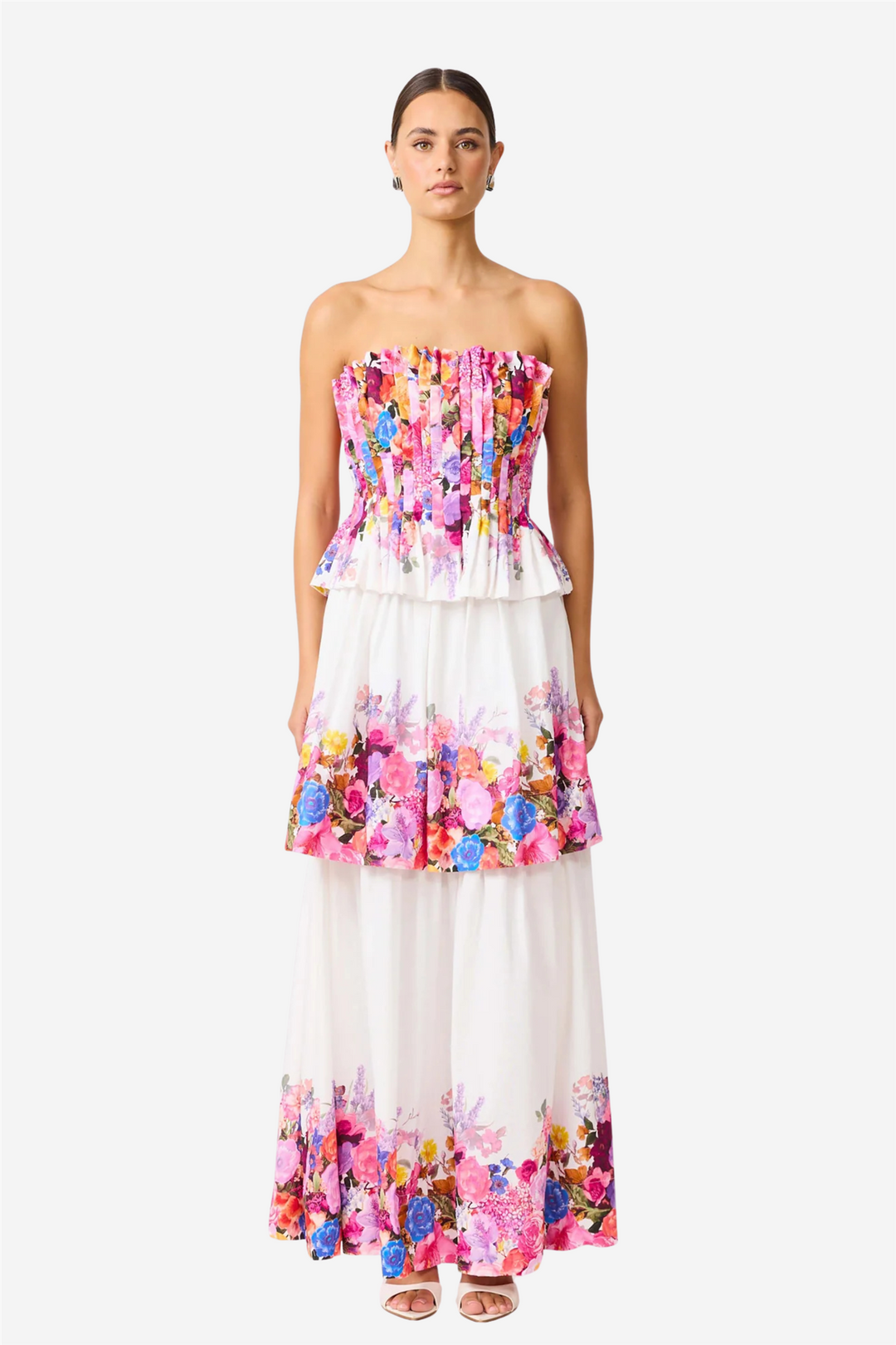 Alice Tiered Gown Ombre Floral