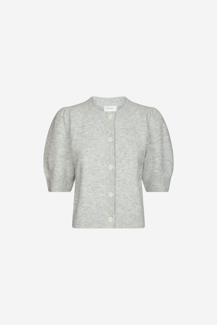 Trudy Deco Knit Cardigan Light Grey Melange