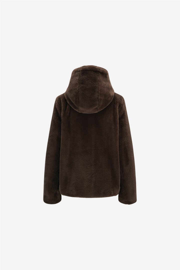 Charlie Fake Fur Jacket Brown