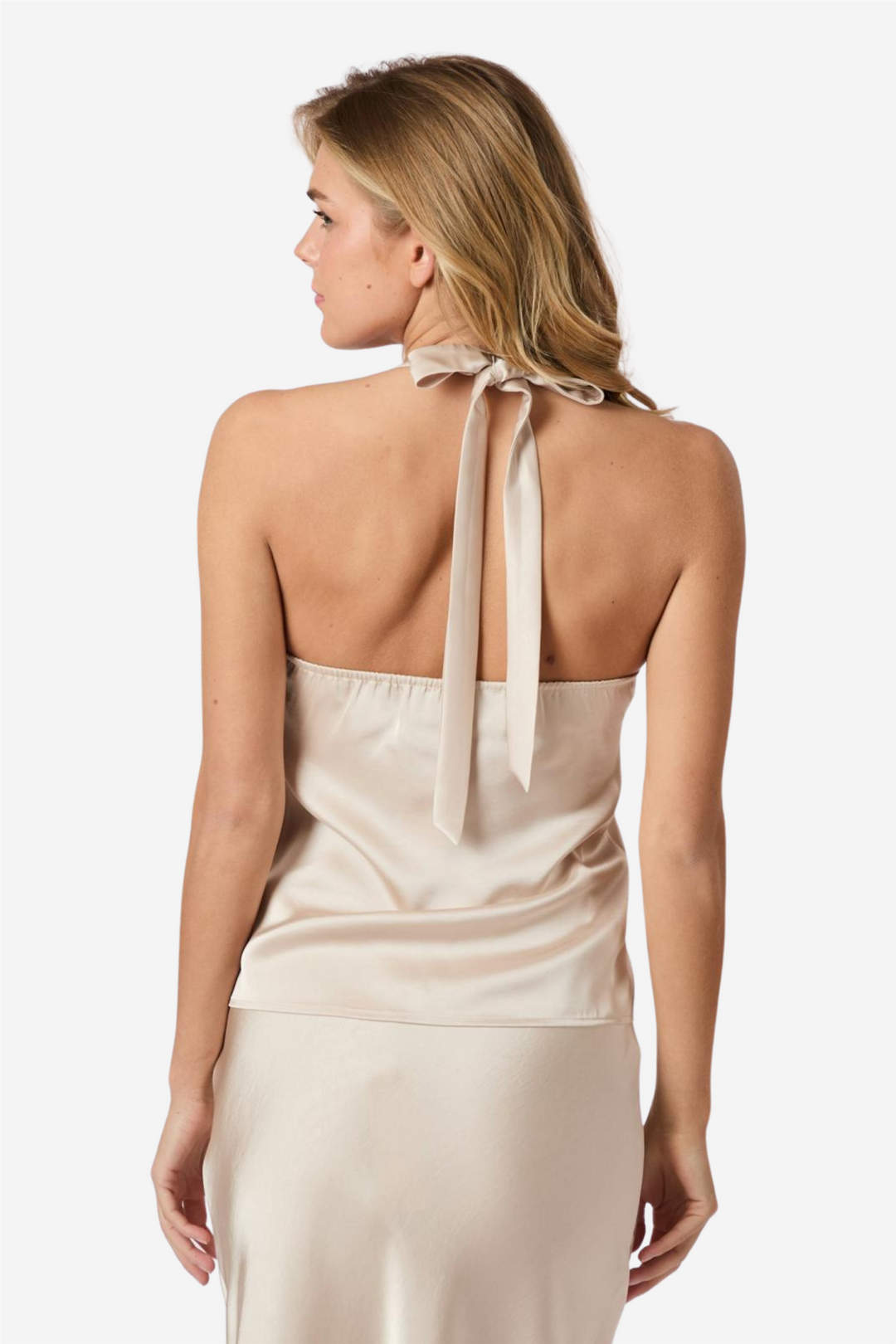Kinuni Halter Top Messe Champagne