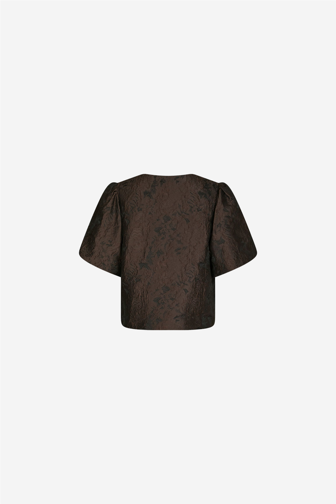 Aisa Brocade Blouse Dark Brown