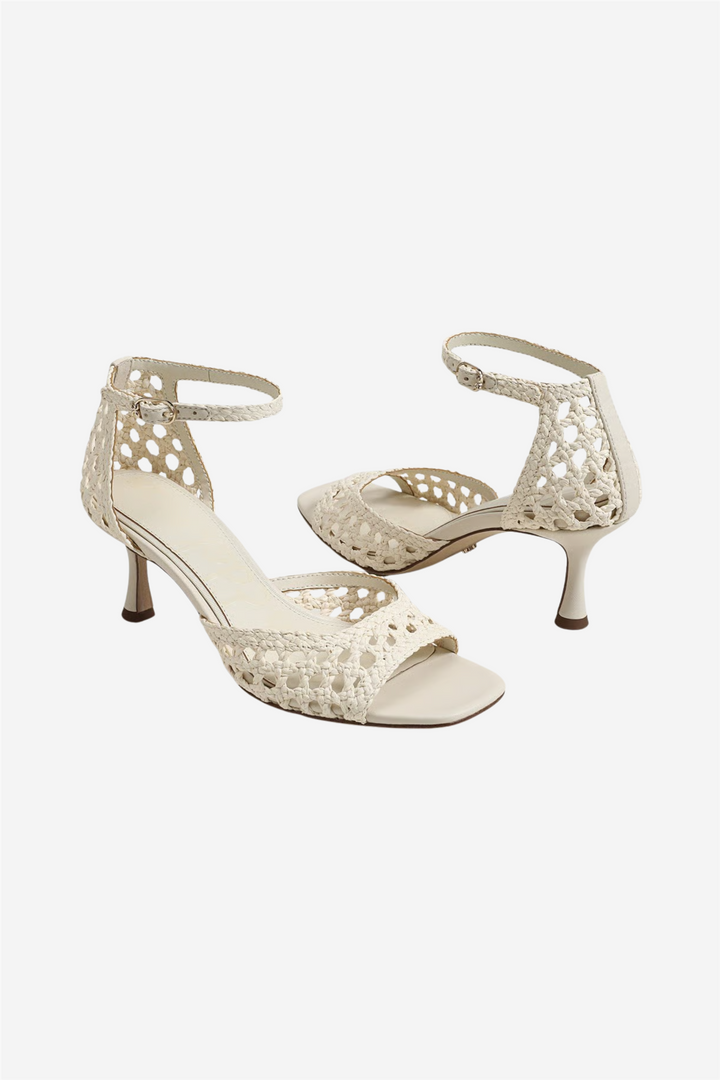 Peyton Kitten Heel Sandal Ivory