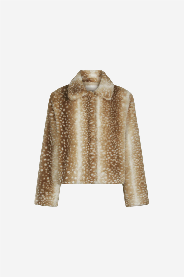 Camina Faux Fur Jacket Beige