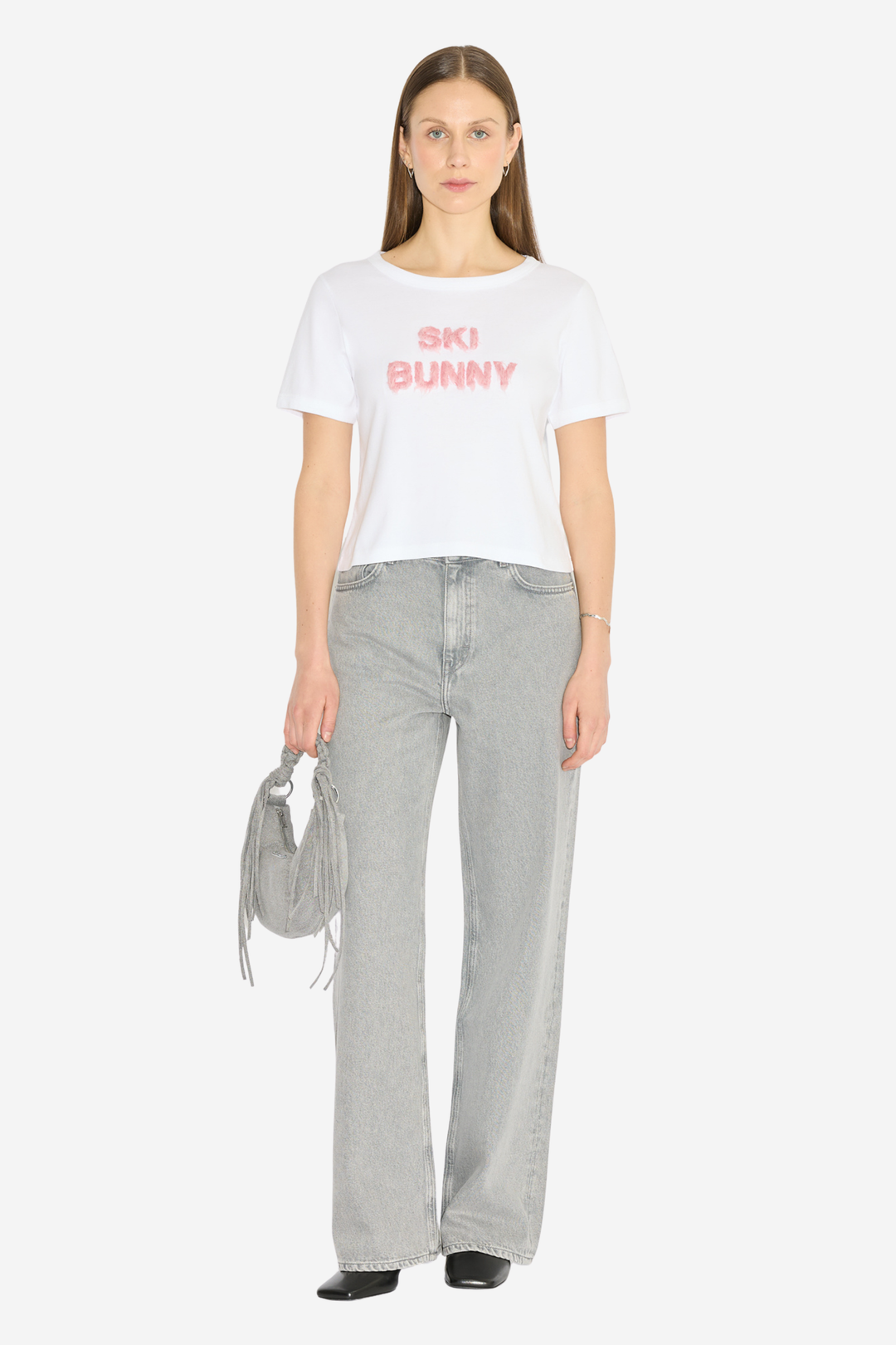 Kitty Fluffy Tee White