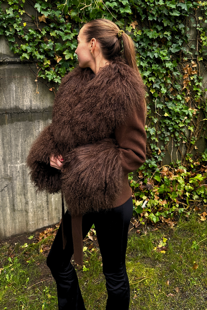 Marta Coat Mongolian Short Brown