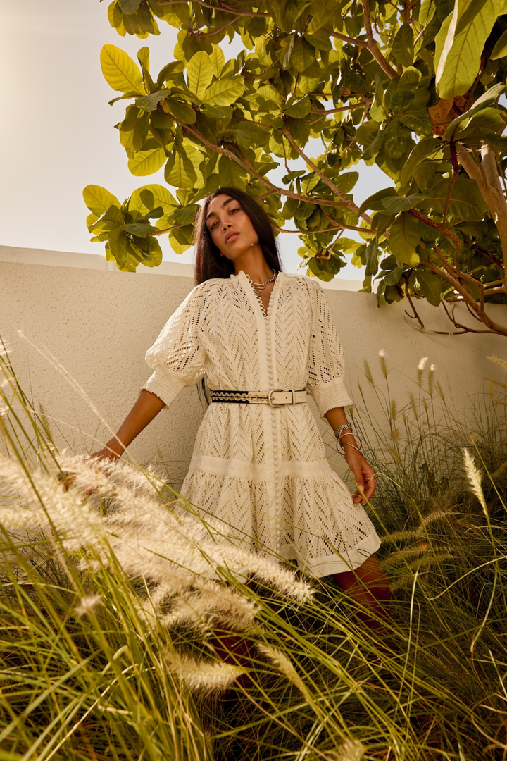 Solis Mini Dress Crispy White