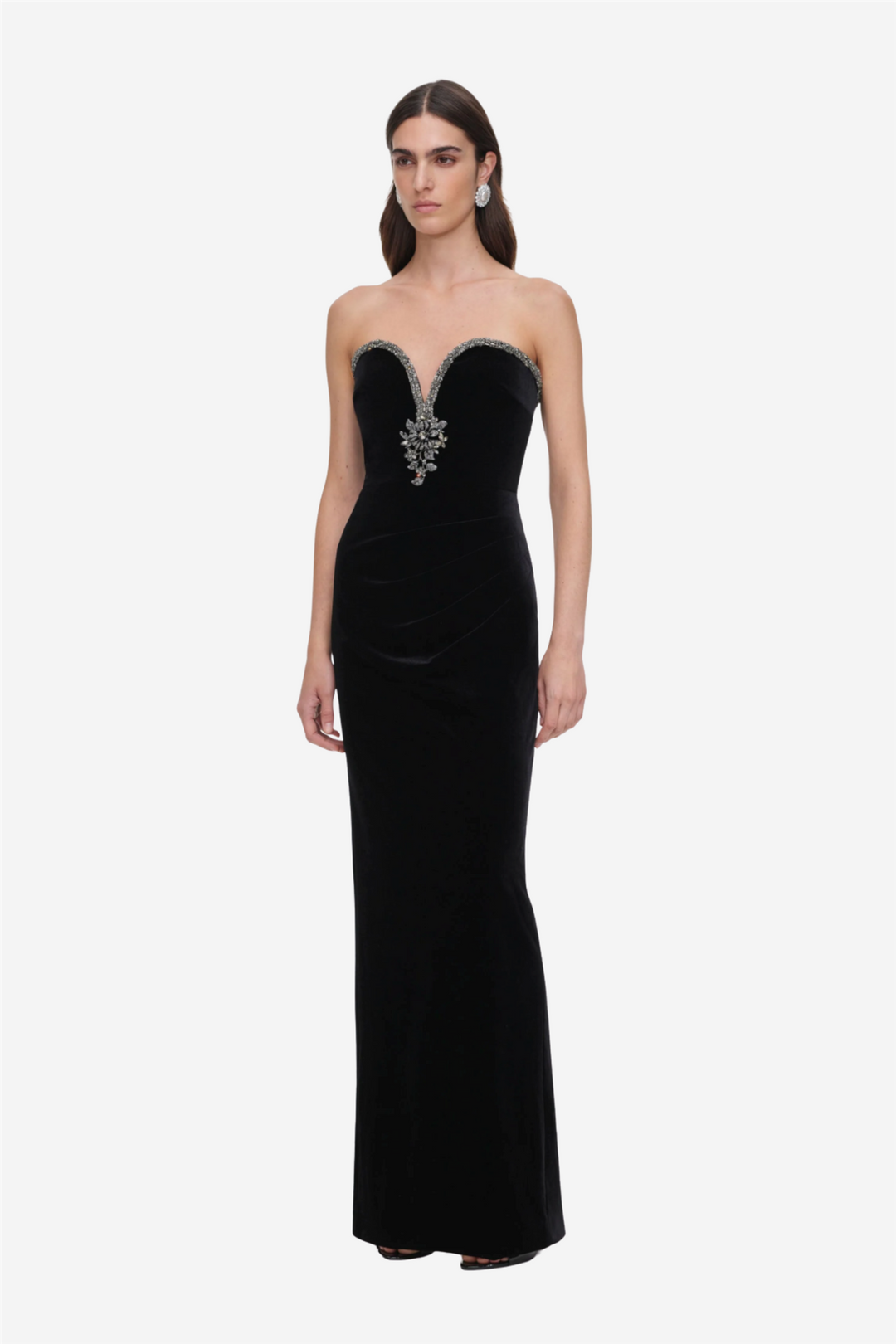 Velvet Maxi Dress Black