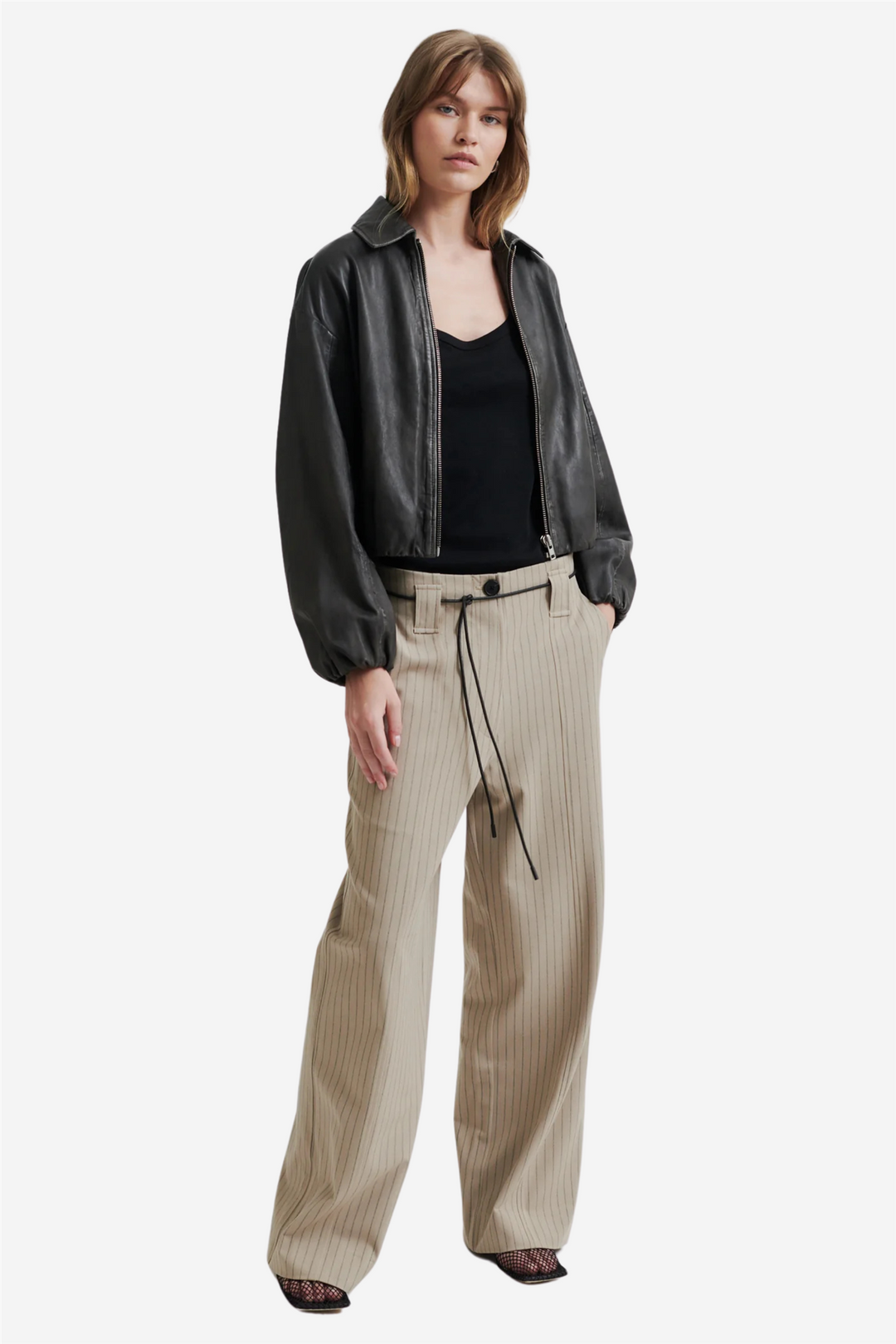 Lato Leather Bomber Jacket Thunderstorm