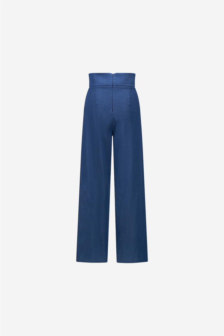Felica Tencel Pants Dark Blue