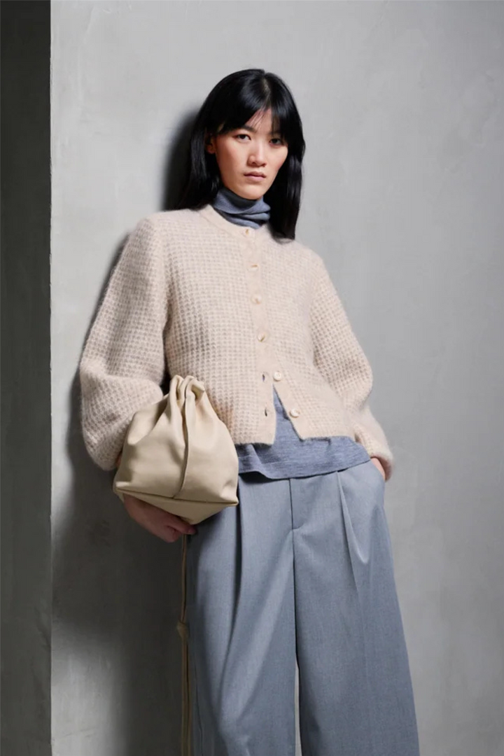 Sofia Mohair Cardigan Wheat