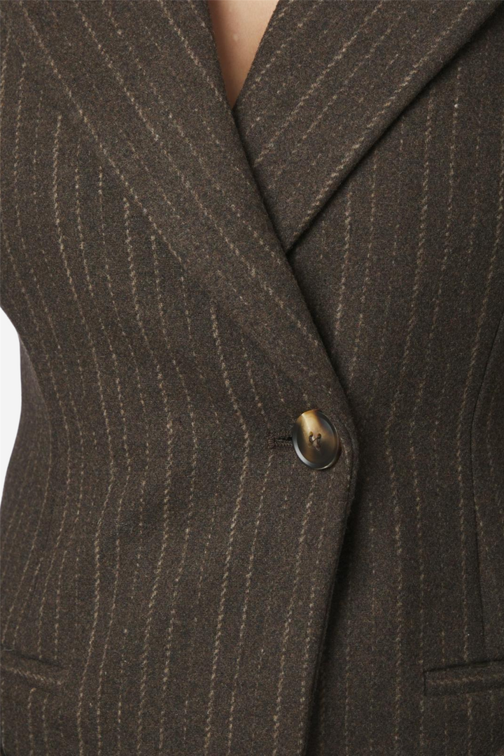 Bowie Stripe Blazer Brown