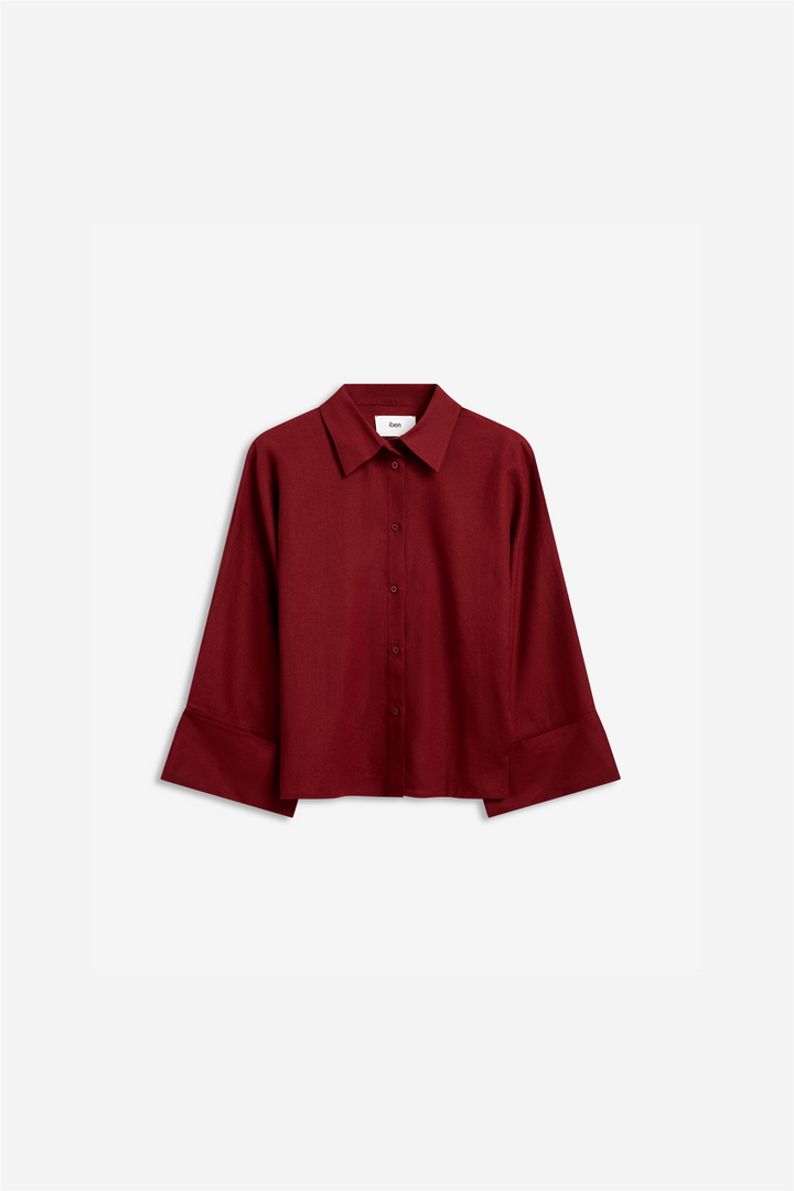Atari Linen Shirt Rust Red