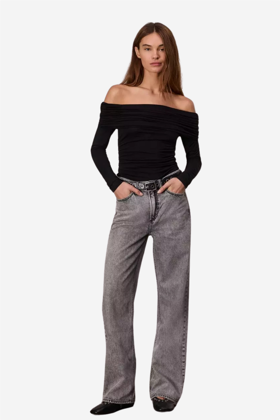 Featherweight Logan Mid-Rise Wide Leg